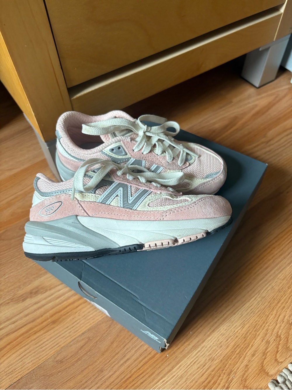 New Balance Kids Sneakers in Pink and Gray